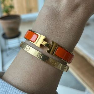 Hermes Clic H bracelet -pm orange
